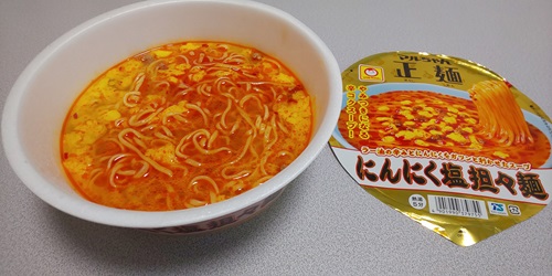 『マルちゃん正麺 にんにく塩担々麺』