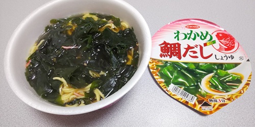 『わかめラーメン 鯛だししょうゆ』