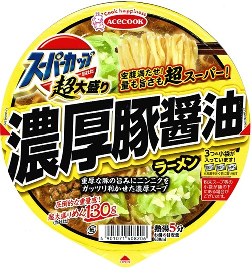 『超大盛りスーパーカップ 濃厚豚醤油ラーメン』