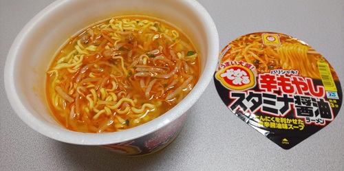 『でかまる バリシャキ！ 辛もやしスタミナ醤油ラーメン』